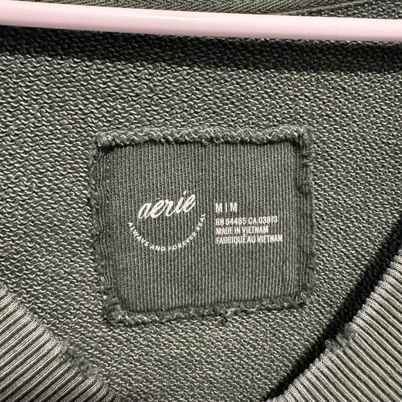 Aerie Olive V-Neck Sweater - Picture 7 of 8